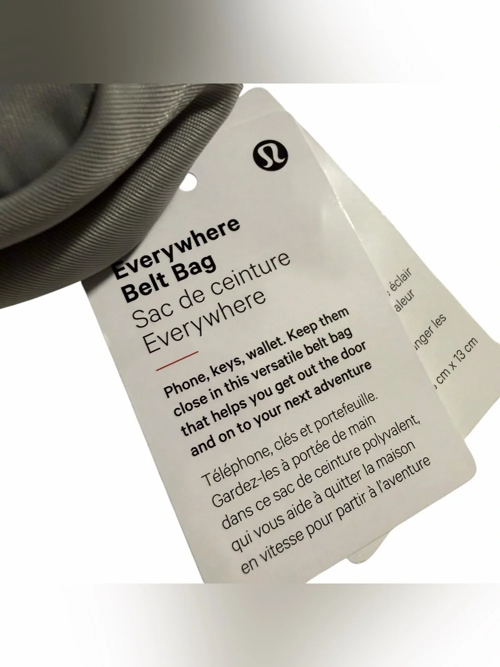 NWT Lululemon Everywhere Belt Bag Silver White